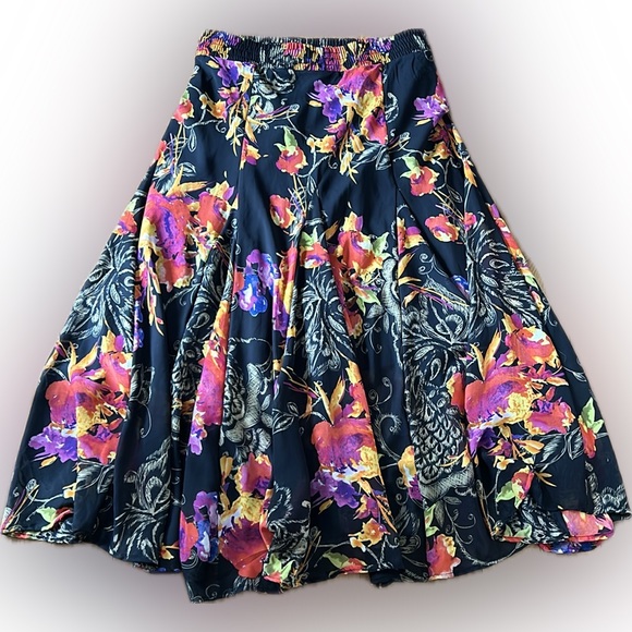 LAPIS💫Women's Black Floral Print Maxi Skirt - Picture 3 of 12